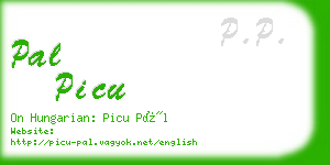 pal picu business card